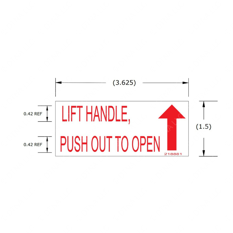 TBB 218881 LABEL RELEASE INT REAR P/O WDO HDX RED