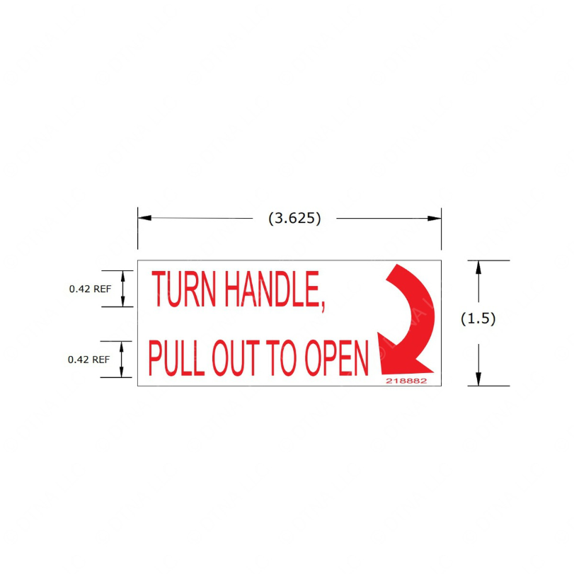 TBB 218882 LABEL RELEASE EXT REAR P/O WDO HDX RED