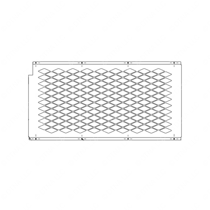 TBB 220616 REAR EMERGENCY DOOR GUARD BOTTOM GLASS