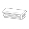 TBB 224169 CAP PLASTIC 1X2 RECT TUBE
