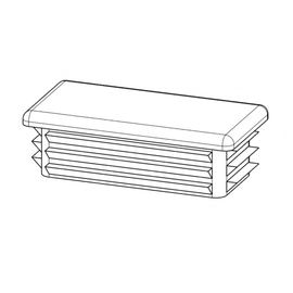 TBB 224169 CAP PLASTIC 1X2 RECT TUBE