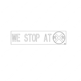 TBB 231896 LABEL WESTOPATRAILROADCROSSING BLK LTRS