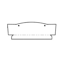 TBB 232593 END CAP BUMPER REAR PAINTED