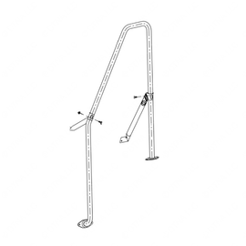 TBB 236220 ASSIST RAIL ASM LS 1"OD SS FRT ENT DRYEL