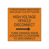 TBB 247724 LABEL HIGH VOLT VEH DISCONNECT