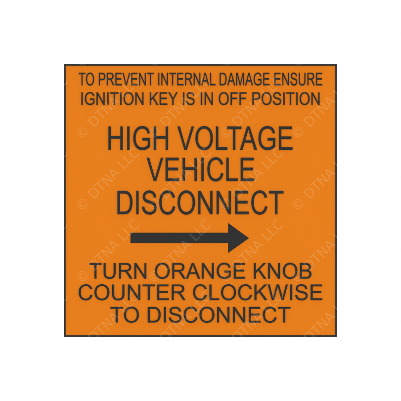TBB 247724 LABEL HIGH VOLT VEH DISCONNECT
