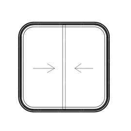 TBB 45003396 WINDOW-DRIVERS DBL SLIDE