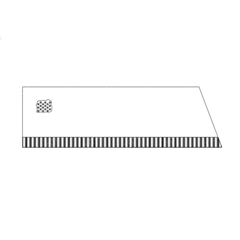 TBB 47002561 TREAD 3RD STEP GREEN KORSEAL PEBBLE O/O