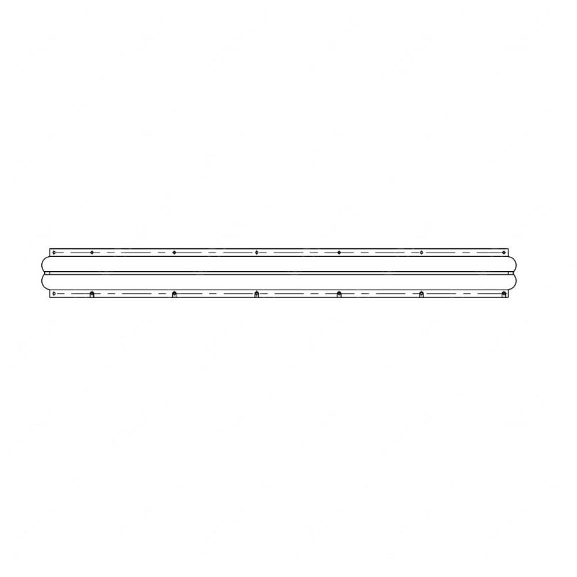 TBB 48000814 RAIL GUARD LIFT DOOR NOSED BOTH ENDS 40