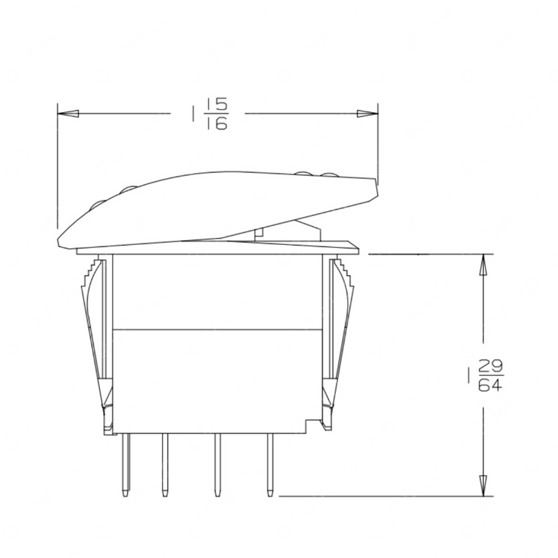 TBB 52003115 SWITCH - ROCKER, LIFT