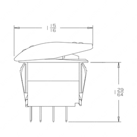 TBB 52003117 SWITCH - ROCKER, HORN