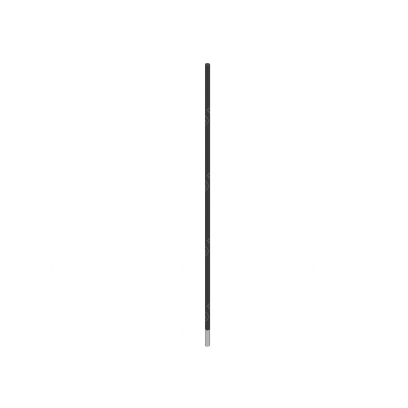 TBB 54000135BZ ROD-1IN THREAD LENGTH, BLK, ZINC