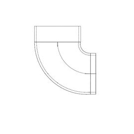 TBB 61100196 ELBOW,RUBBER 90DEG