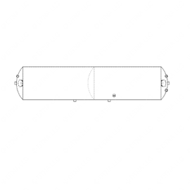 TBB 61131017 AIR RESERVOIR TANK DUAL CHAMBER 9.5 ID