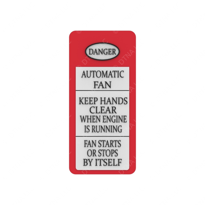 TBB 61190201 LABEL-FAN WARNING