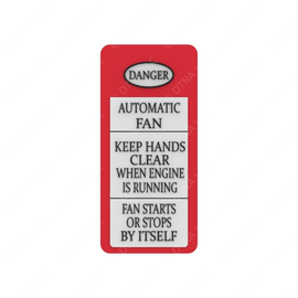 TBB 61190201 LABEL-FAN WARNING