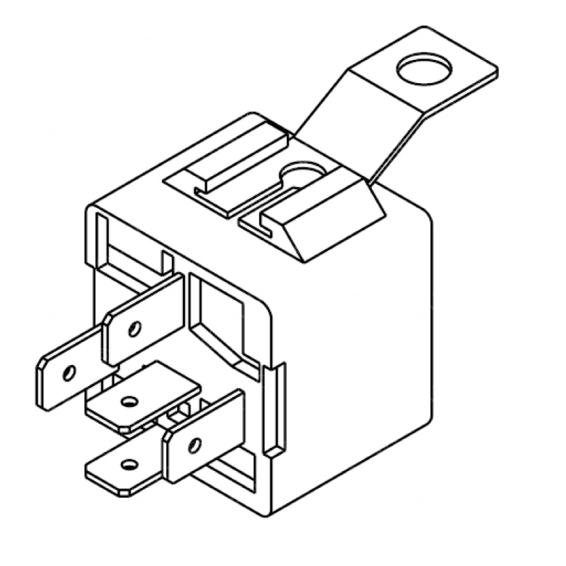 TBB 61200709 RELAY-CONTROL W/ MTG