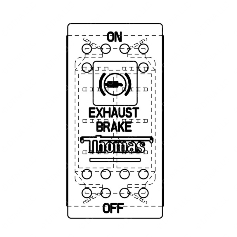 TBB 61201536 SWITCH, ROCKER DPST