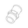 TBB 61361061 BEADED HOSE BARB TO MALE PIPE FITTING