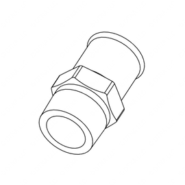 TBB 61361061 BEADED HOSE BARB TO MALE PIPE FITTING