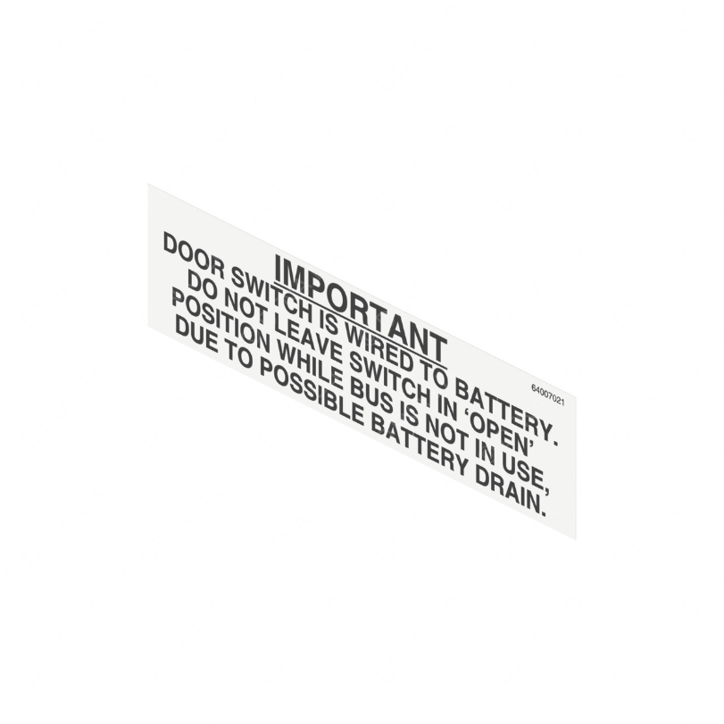 TBB 64007021 DECAL-AIR DOOR SWITC