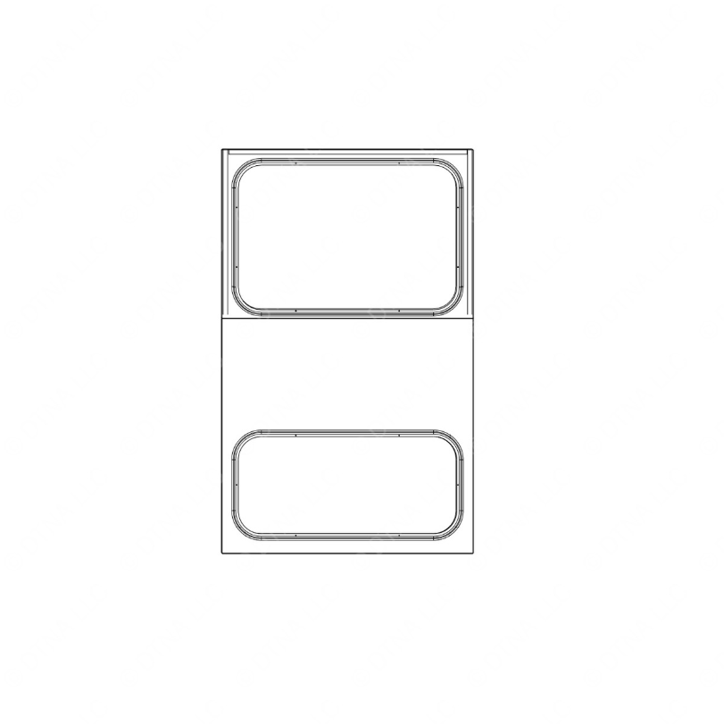 TBB 64008497 REAR DOOR SHELL FLAT W/LOWER GALVA PANEL