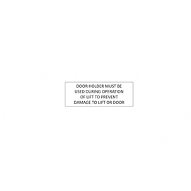 TBB 65000830 DECAL LIFT DR HOLDER