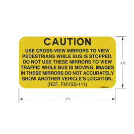 TBB 65005581 LABEL-CAUTION,CROS