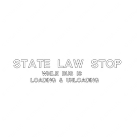 TBB 65007558 DECAL INSTATE LAW STOPIN, 3IN