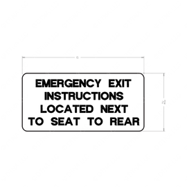 TBB 65007578 DECAL REFERAL EMER X
