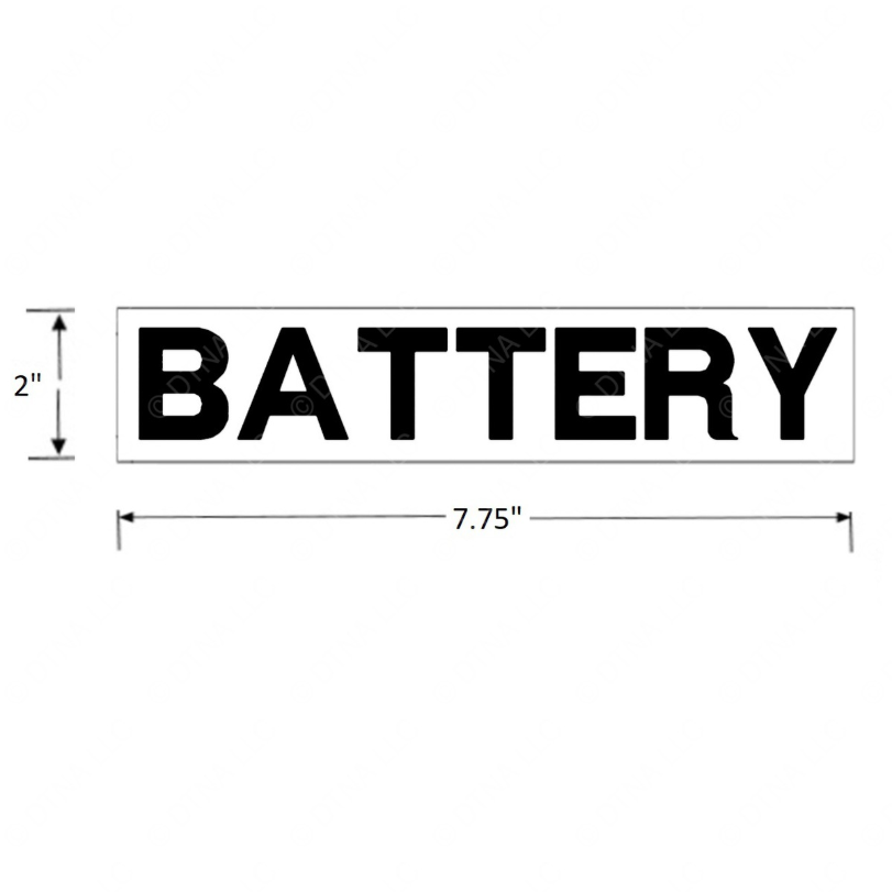 TBB 65007636 DECAL, BATTERY, 2