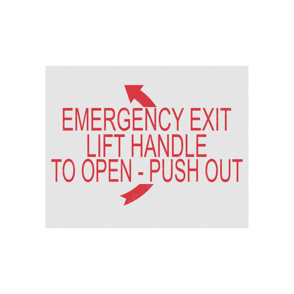 TBB 65007821 DECAL EMERGENCY EXIT