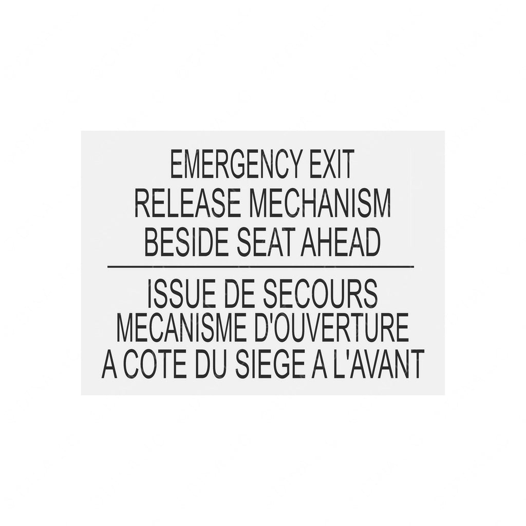 TBB 65008693 DECAL - EMERG EXIT REL