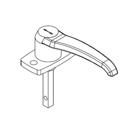 TBB 67000110 HANDLE, LOCKING TYPE, w / nuts, and keys