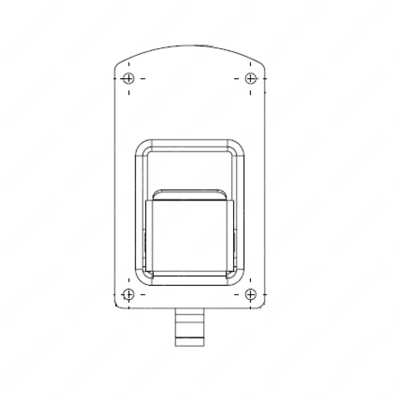 TBB 67000776 LATCH, FLUSH MOUNTED, RECESSED PADDLE