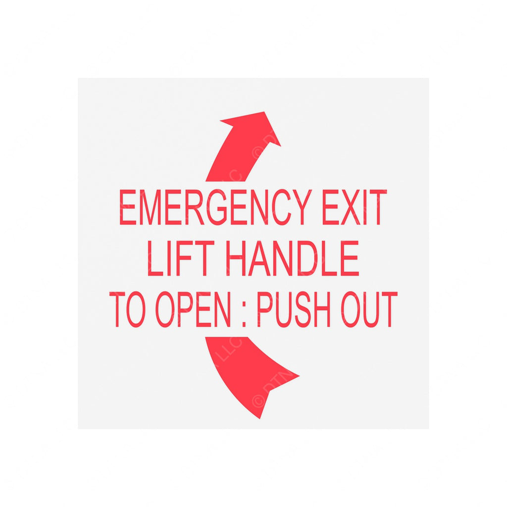 TBB 81600043 DECAL - EMERGENCY EXIT