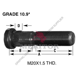 TDA 09001853 BOLT-SERR M20 X