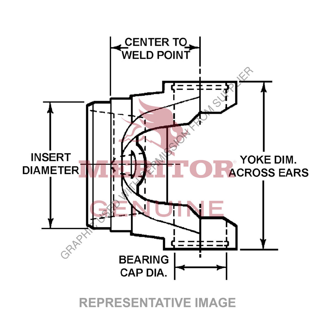 TDA 155RY62 WELD YOKE