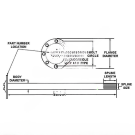 TDA 3202C9129 AXLE SHAFT