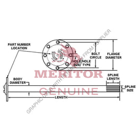 TDA 3202R9248 AXLE SHAFT
