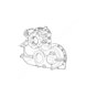 TDA 3289L1182 COVER-TRANSFER CASE,REAR