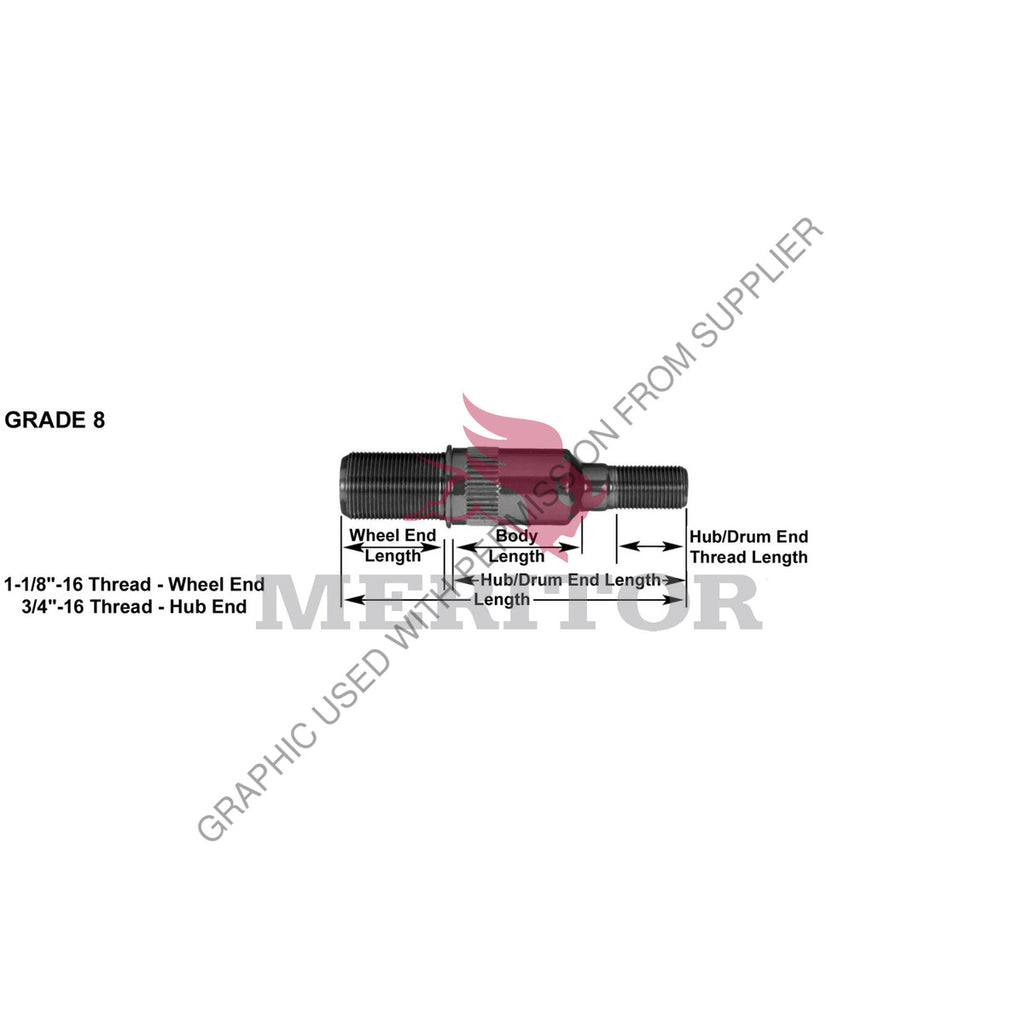 TDA R008976L STUD-L.H.
