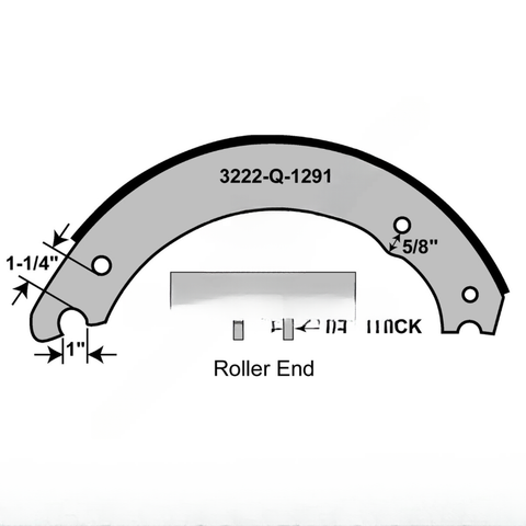 TDA SEG24515Q EG2 SINGLE BRAKE SHOE