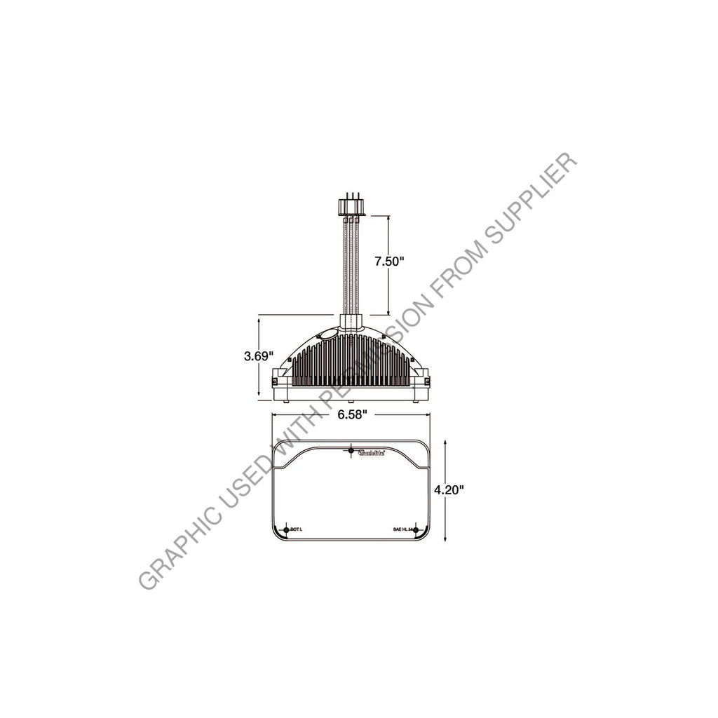 TL  27640C LAMP-HDLMP, 4X6, LO BEAM