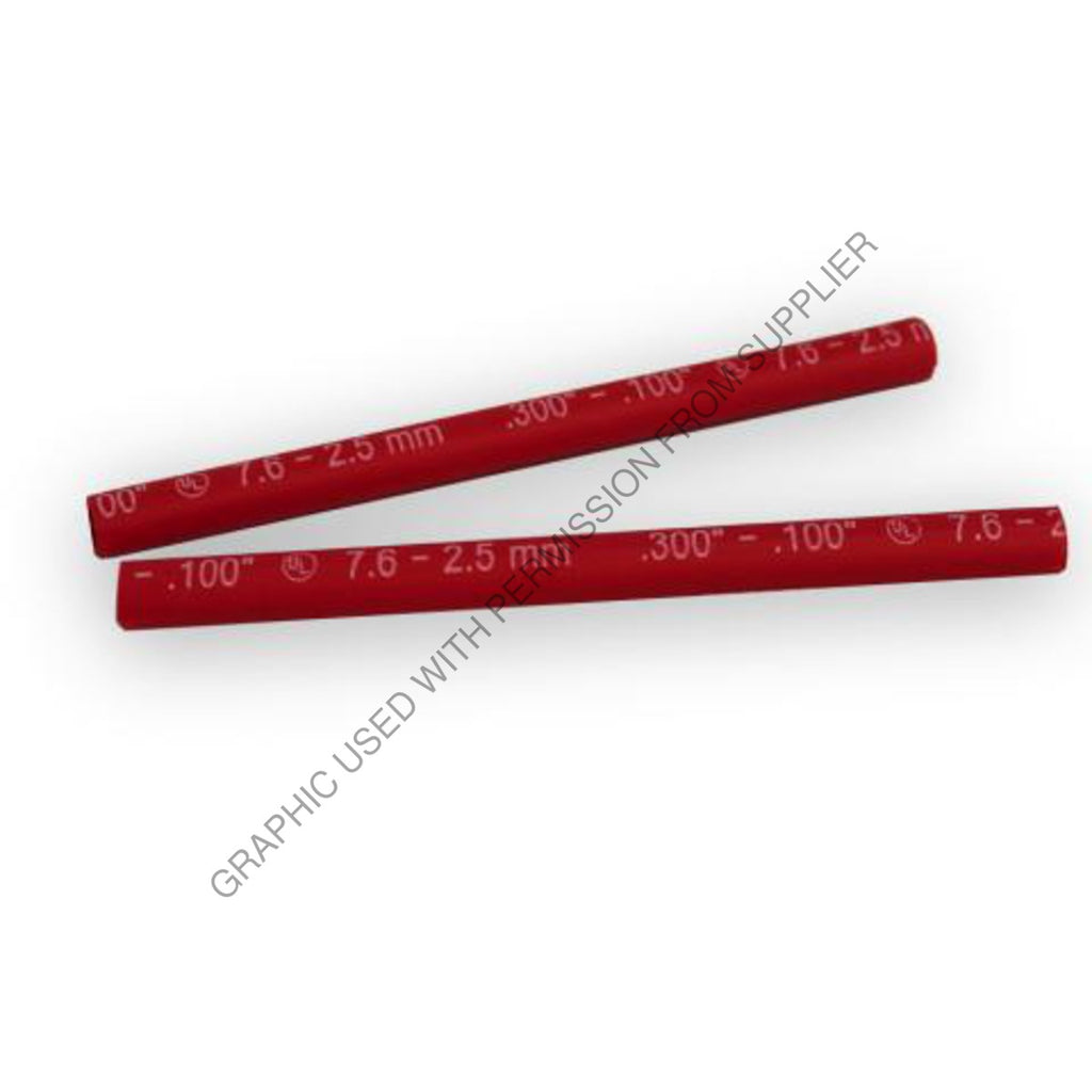 VEL 057074 10 HEAVY WALL SHRINK TUBE 6IN. 2-4/0 RED