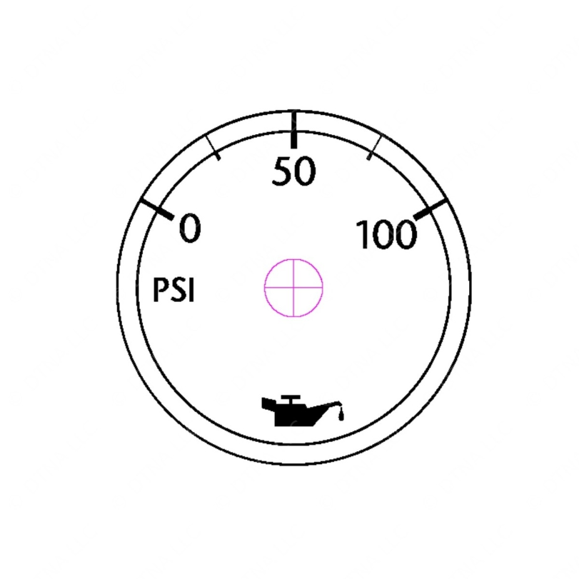 W22-00005-036 GAUGE-OIL PRESSURE,POL