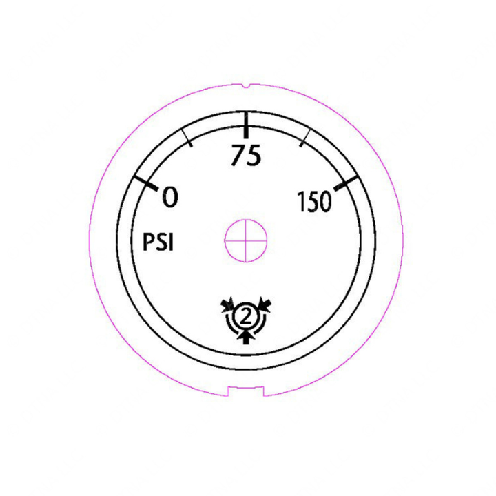 W22-00008-070 GAUGE-AIR PRESSURE,PRIM,POL
