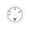 W22-00008-074 GAUGE-AIR PRESSURE,PRIMARY,
