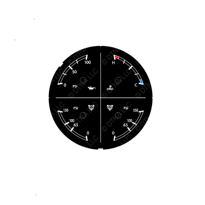 W22-00013-039 GAUGE-AIR PRESS,4N1,OP/CT,POL