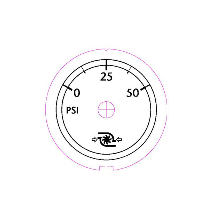 W22-00014-017 GAUGE-TURBO,POL